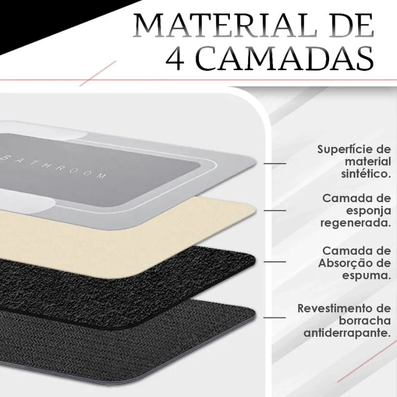Kit 2 Tapetes Premium - Para Casa e Cozinha Antiderrapante Absorvente