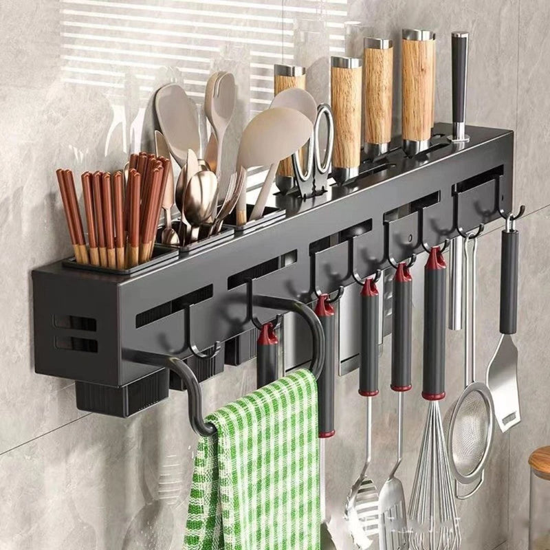 Rack de Cozinha Multifuncional em Aço Inoxidável