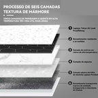 Placa Adesiva Efeito Mármore 3D Premium para Cozinha e Banheiro 30cm x 60cm