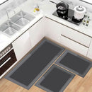 Kit com 3 Tapetes para Casa e Cozinha Antiderrapante Absorvente Premium