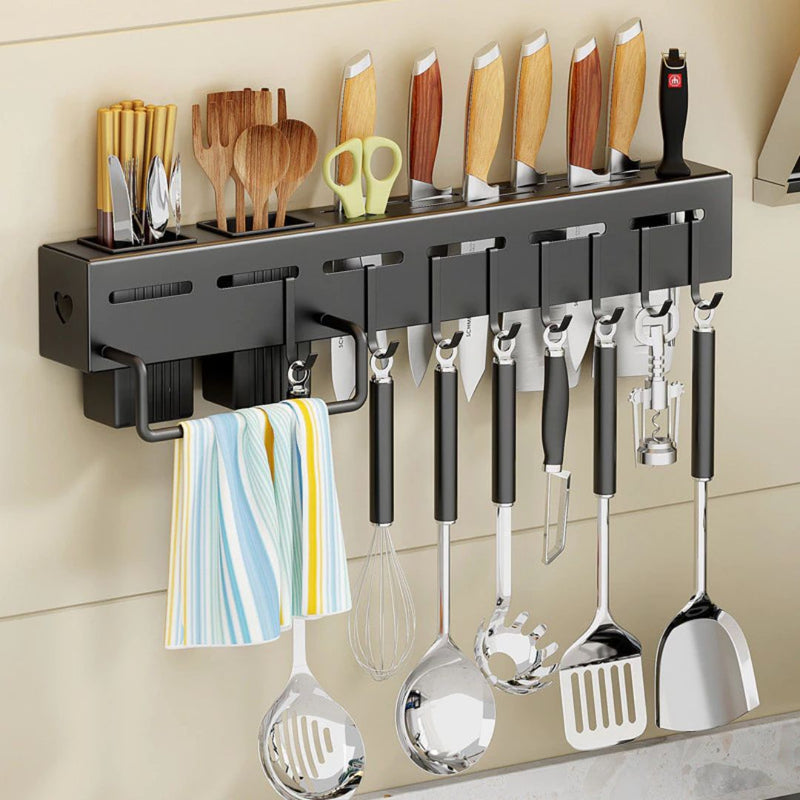 Rack de Cozinha Multifuncional em Aço Inoxidável
