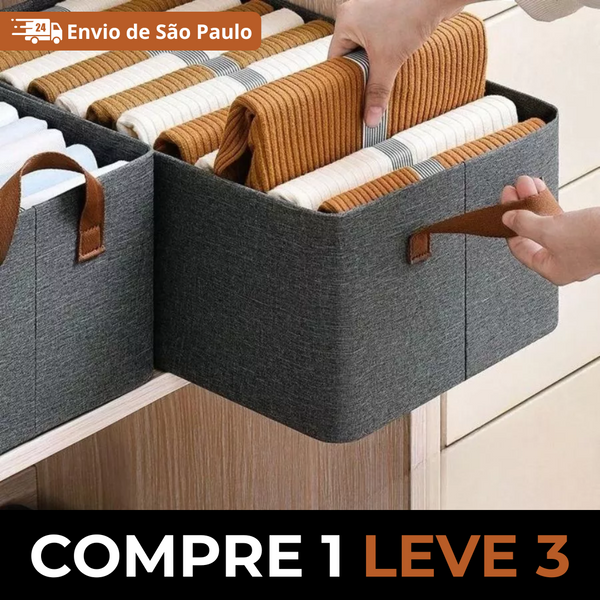 Organizador Divino Dobrável para Roupas - Compre 1 Leve 3