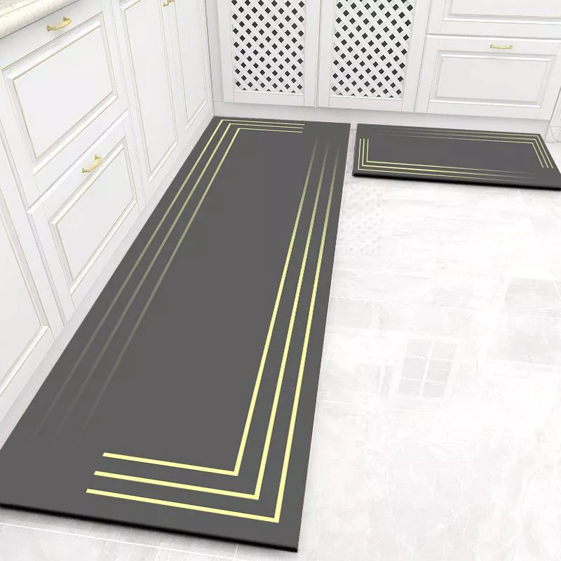Kit 2 Tapetes Premium - Para Casa e Cozinha Antiderrapante Absorvente