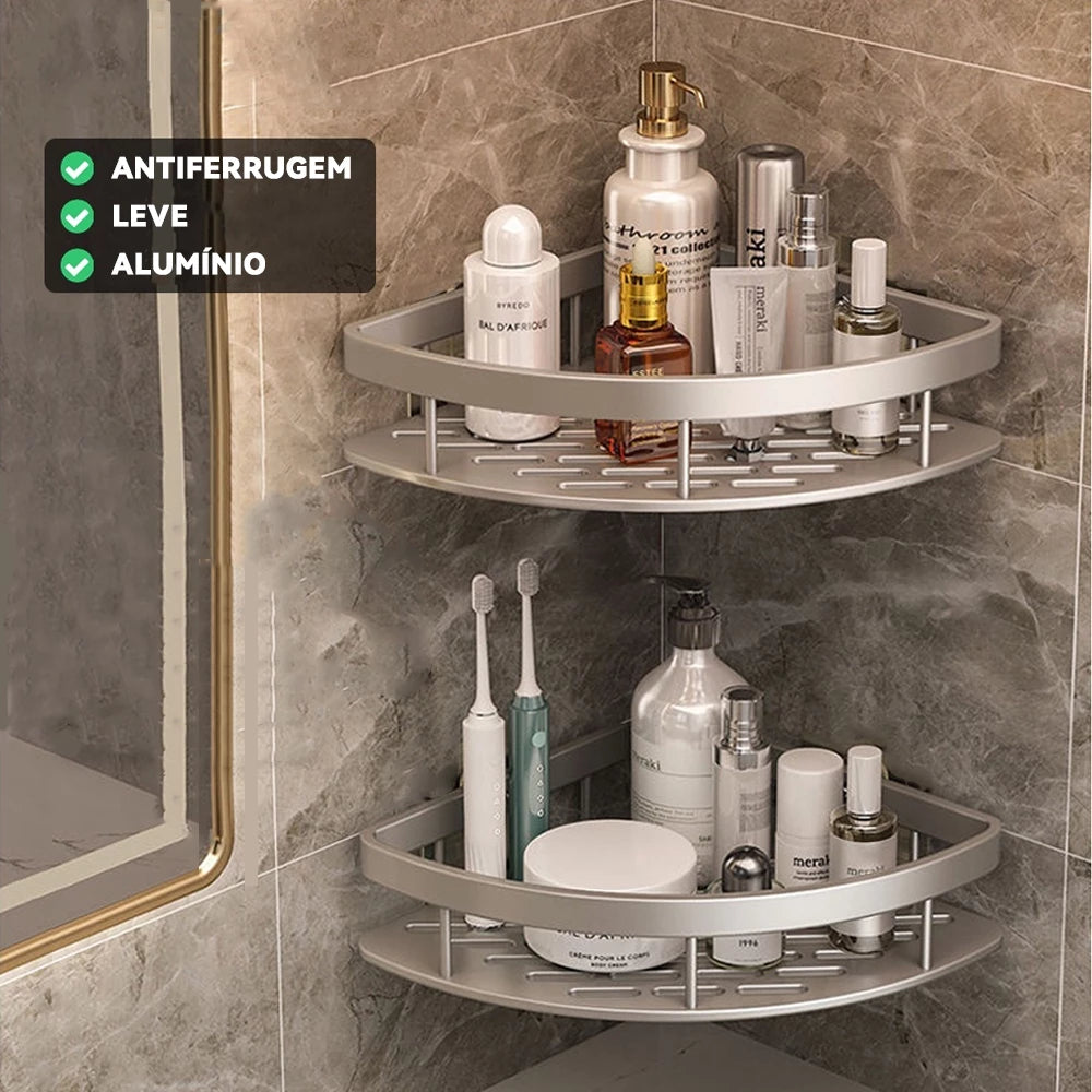 Kit 2 Prateleiras Premium Multiuso Para Banheiro