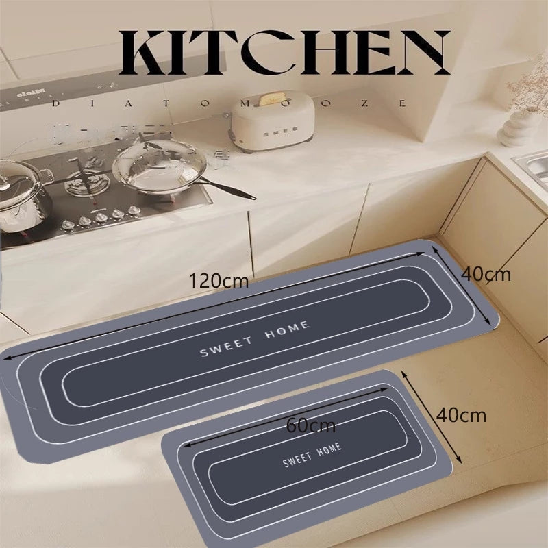 Kit 2 Tapetes Estampa - Para Casa e Cozinha Antiderrapante Absorvente