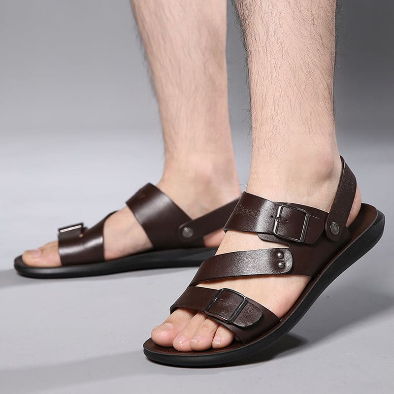 Sandália Masculina de Couro Premium