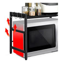 Organizador de Cozinha 2 em 1 com Prateleira para Micro-ondas e Condimentos